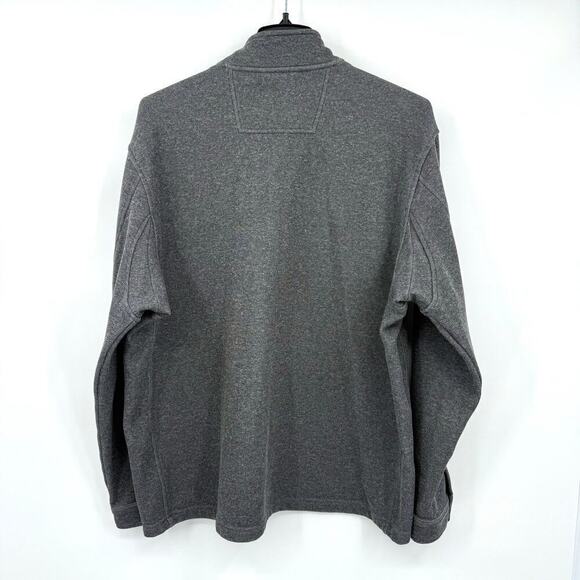 Duluth Trading Co. Men’s Size 2XL Fleece 1/4 Snap Heather Gray Pullover Shirt - Picture 2 of 10